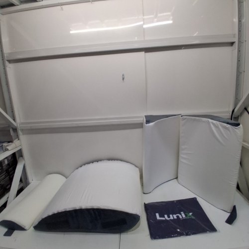 4PC LUNIX ORTHOPEDIC MEMORY FOAM BED WEDGES - NAVY/WHITE (MODEL: LX5) image 2