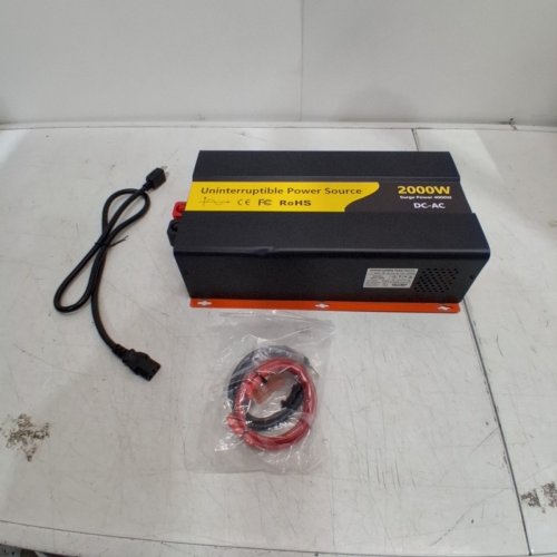 PURE SINE WAVE POWER INVERTER AND UPS CHARGER UNINTERRUPTIBLE POWER SOURCE - 12V - 2000W - BLACK/ORANGE (MODEL: REPU 2000) image 3