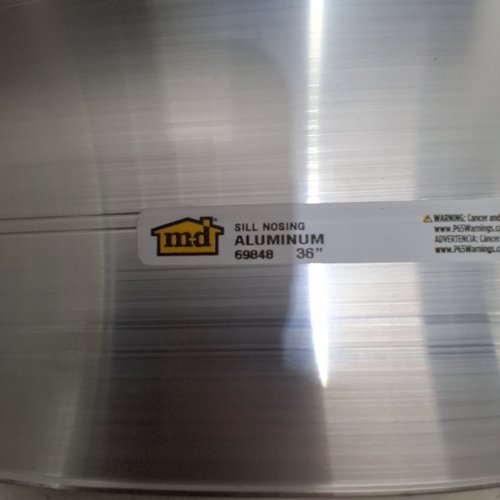 4PK M+D BUILDING PRODUCTS SILL NOSING - 4.25" X 1.25" X 36" - ALUMINUM (MODEL: TH083, 69848) image 3