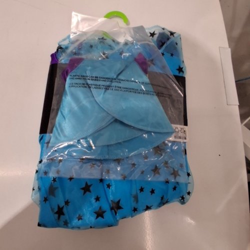 2PC TODDLER MAGICAL WITCH COSTUME DRESS AND HAT - 3-4T - BLUE/PURPLE image 3