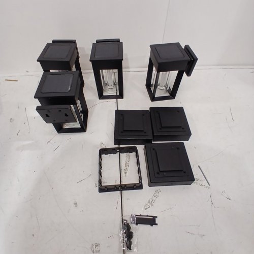 4PK NATURALLY SOLAR WALL/POST ACCENT LIGHTS - 25LM - BLACK (MODEL: 1938011) image 2