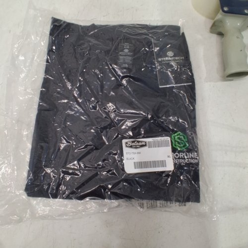 MEN'S STORMTECH CUSTOM 'SHORLINE CONSTRUCTION' T-SHIRT - EXTRA LARGE - BLACK image 2