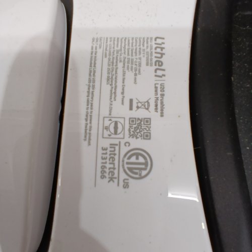 LITHELI CORDLESS BRUSHLESS LAWN MOWER WITH 20V BATTERY - 13" - WHITE/BLACK (MODEL: U20LM00-0A120) image 4