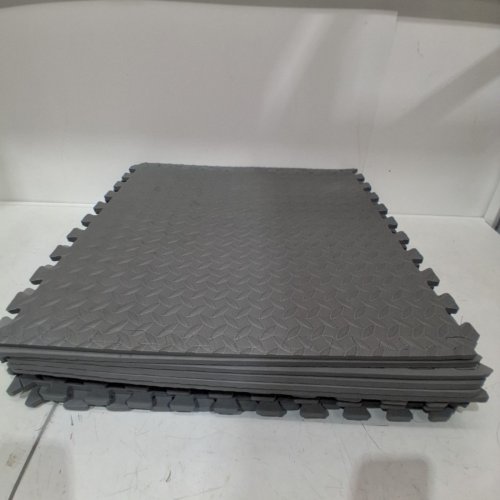 12PK PROSOURCEFIT PUZZLE EXERCISE MAT EVA FOAM INTERLOCKING TILES - 1/2" THICK, 24 X 24", 48 SQ FT - GREY (MODEL: PS-2302-PZZL-GREY-48) image 2