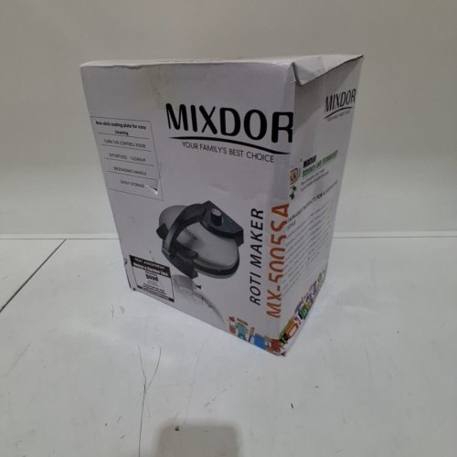 MIXDOR ELECTRIC NON-STICK ROTI MAKER - 10"- STAINLESS STEEL/BLACK (MODEL: MX-5005SA) image 2
