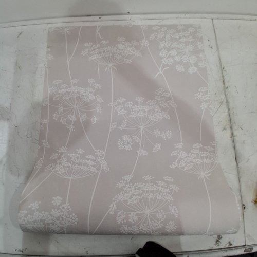 SUPERFRESCO AURA FLORAL TAUPE WALLPAPER - 20.5" X 25FT - TAUPE/WHITE image 4