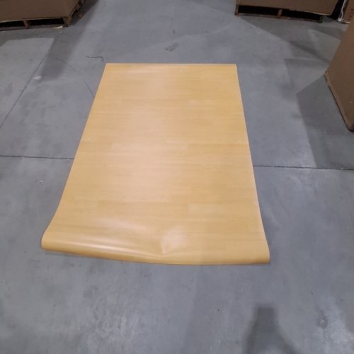 PORTABLE DANCE FLOOR MAT - 4FTX6FT (5MM THICK) - WOOD/BLUE image 2
