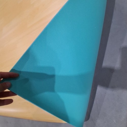 PORTABLE DANCE FLOOR MAT - 4FTX6FT (5MM THICK) - WOOD/BLUE image 3