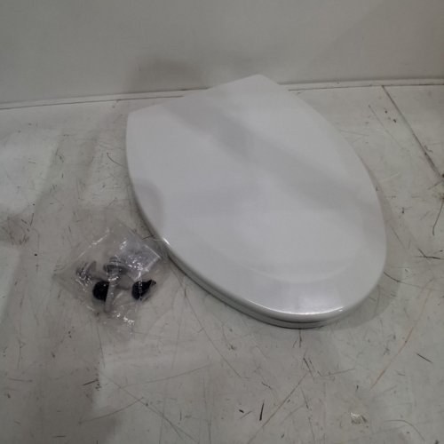 BEMIS ENAMEL WOOD TOILET SEAT COVER- 17 7/16" - WHITE (MODEL: 1500EC-000) image 2
