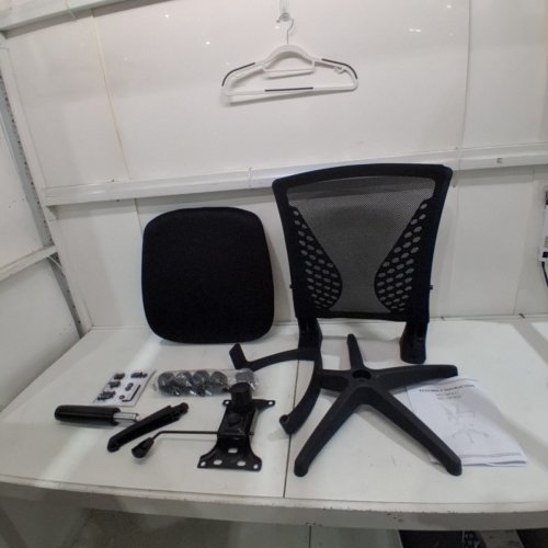 YIQIEDEY MESH BACK OFFICE CHAIR WITH LUMBAR SUPPORT - 250LBS WEIGHT LIMIT - BLACK (MODEL: MC-GF411-BLACK) image 2