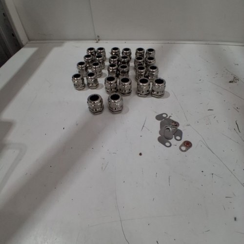 25PC METAL CABLE GLANDS - VARIOUS SIZES - SILVER image 2