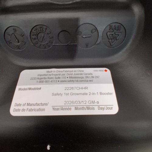 SAFETY 1ST 2-IN-1 LIGHTWEIGHT GROWMATE BELT-POSITIONING BOOSTER CAR SEAT WITH HIGH-BACK TO BACKLESS & ADJUSTABLE HEADREST- BLACK (MODEL:22267CHHR) image 2