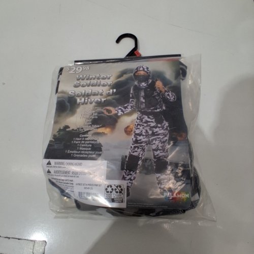 6PC BOYS WINTER SOLDIER COSTUME - SMALL 4-6 - GRAY/WHITE CAMOUFLAGE image 2