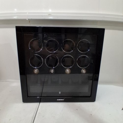 DUKWIN AUTOMATIC WATCH WINDER & STORAGE CASE - 8-SLOT - BLACK (ITEM: YR22C-086) image 5