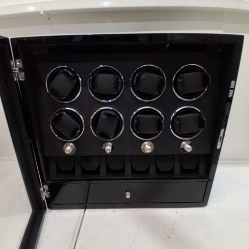 DUKWIN AUTOMATIC WATCH WINDER & STORAGE CASE - 8-SLOT - BLACK (ITEM: YR22C-086) image 6