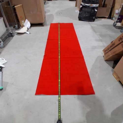 NON-SLIP RUBBER BACKING CARPET AISLE RUNNER - 10FT X 3FT - RED image 3