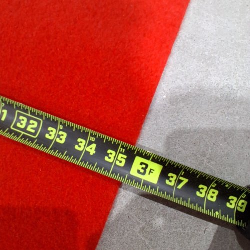 NON-SLIP RUBBER BACKING CARPET AISLE RUNNER - 10FT X 3FT - RED image 4