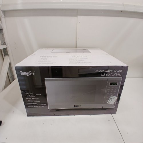 TOTAL CHEF COMPACT COUNTERTOP MICROWAVE OVEN - 1100W - 1.3 CU.FT - STAINLESS STEEL (MODEL: TCMO-1.3-SS) image 2