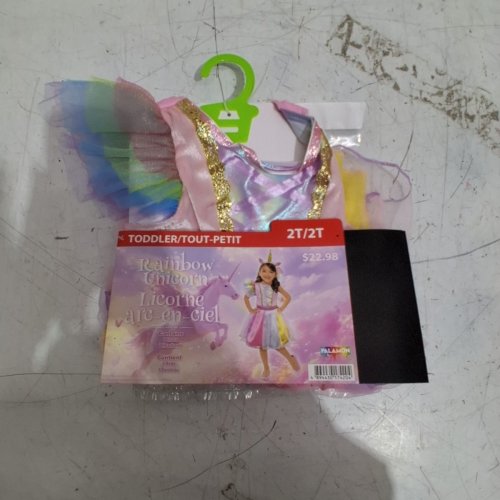 2PC GIRL'S PALAMON RAINBOW UNICORN COSTUME - 2T - MULTICOLOURED image 2