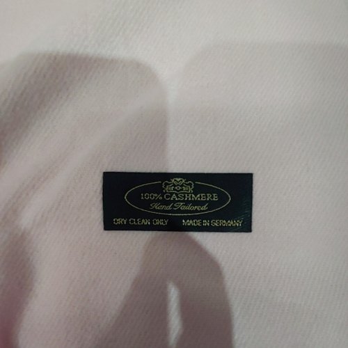 100% CASHMERE MADE IN GERMANY SCARF WITH TASSELS - 13.5" X 70" - LIGHT PINK image 3