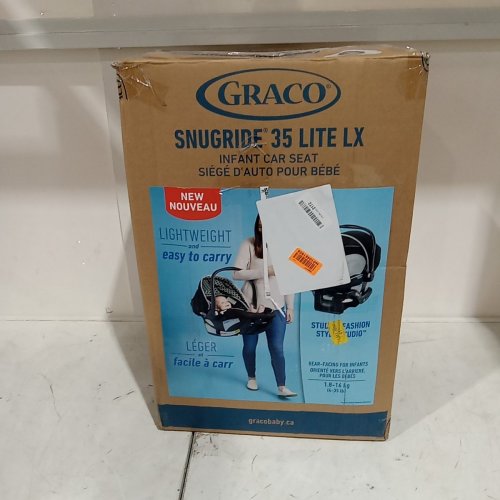 GRACO SNUGRIDE 35 LITE LX INFANT CAR SEAT - MAX WEIGHT 34LBS - BLACK/GREY (MODEL: 2119658) image 6