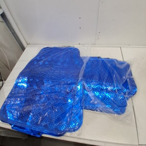 4PC BDK HEAVY DUTY CAR AND TRUCK MATS - UNIVERSAL FIT - METALLIC BLUE image 2