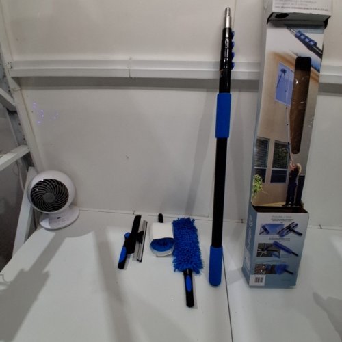 4PC ALLSPACE MULTI-PURPOSE HOME CLEANING KIT - 12FT MAX - BLUE/SILVER (MODEL: 2001859) image 2