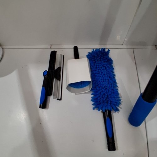 4PC ALLSPACE MULTI-PURPOSE HOME CLEANING KIT - 12FT MAX - BLUE/SILVER (MODEL: 2001859) image 3