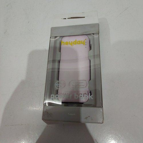 HEYDAY POWER BANK WITH LED POWER LEVEL DISPLAY AND CHARGE CABLE - 4000MAH - DC 5V/2.1 A - PINK - (MODEL:0559) image 2