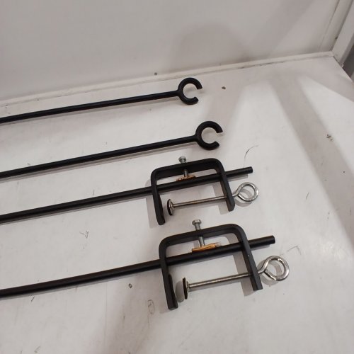 4PK ACHLA O-HOOK RAILING POLE FOR STRING LIGHTS - 46" - BLACK image 3