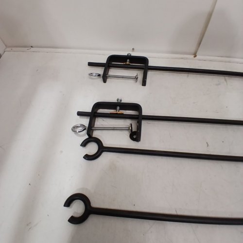 4PK ACHLA O-HOOK RAILING POLE FOR STRING LIGHTS - 46" - BLACK image 4