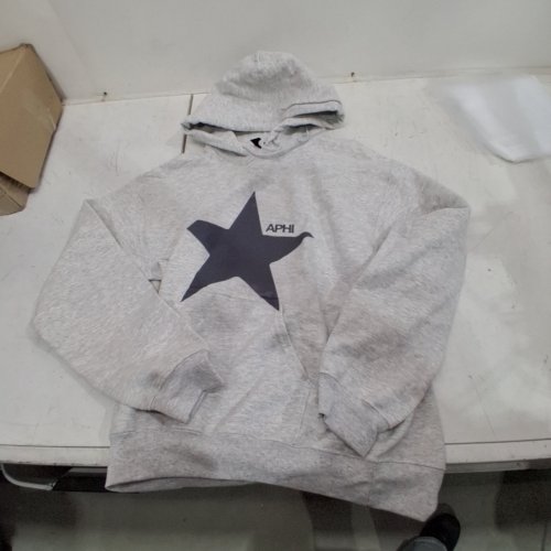 UNISEX GILDAN STAR 'APHI' HOODIE - SMALL - GREY image 2