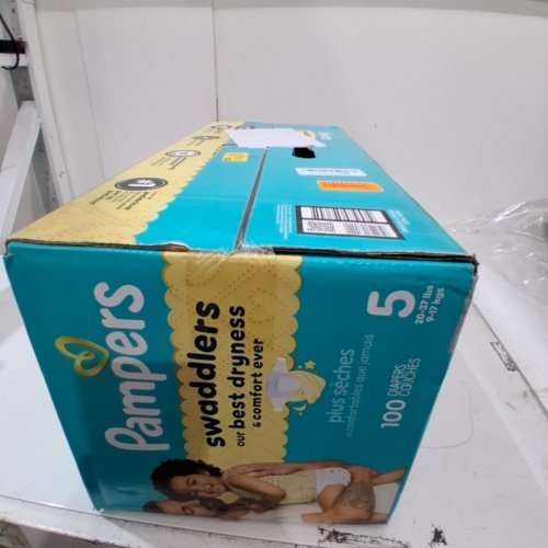 100PK PAMPERS SWADDLERS DIAPERS - SIZE 5 / 27-37 LBS image 3