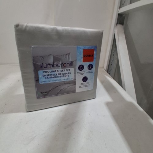 6PC SLUMBER CHILL COOLING SHEET SET - DOUBLE - GREY (MODEL: 1976200) image 2