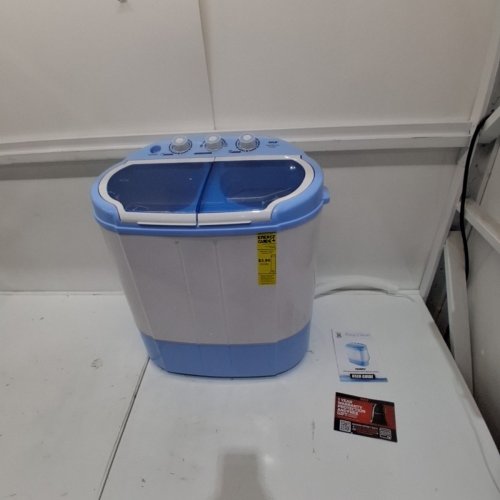 PYLE PURE CLEAN 2-IN-1PORTABLE WASHING MACHINE WITH WASHER & DRYER - 7.7LBS / 3.3LBS CAP - WHITE/BLUE (MODEL: PUCWM22) image 3
