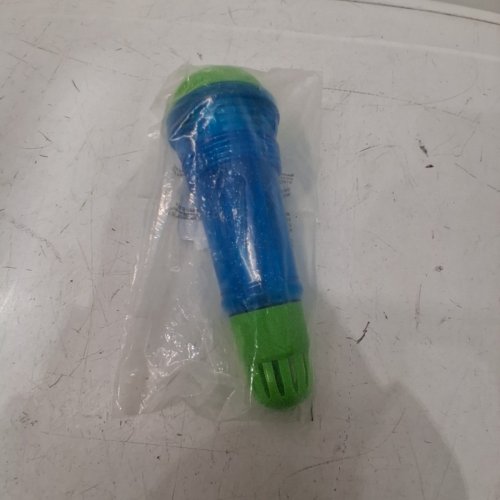 KIDS BATTERY FREE ECHO MICROPHONE TOY - 10" - BLUE/GREEN image 2