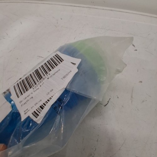 KIDS BATTERY FREE ECHO MICROPHONE TOY - 10" - BLUE/GREEN image 3
