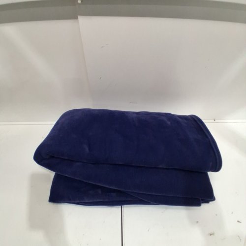 VELLUX FLEECE BLANKET - KING SIZE 108"X90" - NAVY image 2