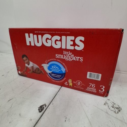 76PK HUGGIES LITTLE MOVERS HUGGFIT 360° BABY DIAPERS WITH 360° WAISTBAND - SIZE 3 (MODEL: 5358702) image 2