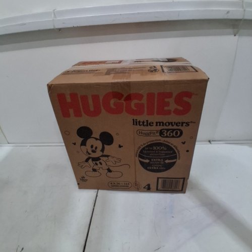 144PK HUGGIES LITTLE MOVERS DIAPERS - SIZE 4 - WHITE image 4