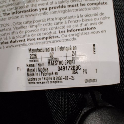 EVENFLO MAESTRO SPORT BOOSTER CAR SEAT - GRANITE -(MODEL: 34912203C) image 2