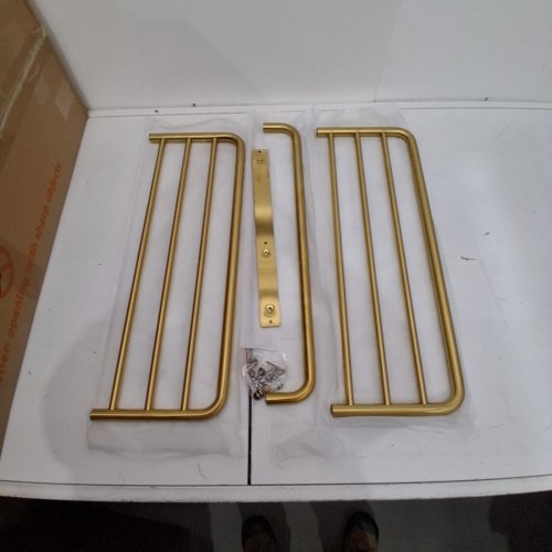 DELAM 3-TIER BATHROOM TOWEL SHELF RACK - 22.8" - GOLD image 2