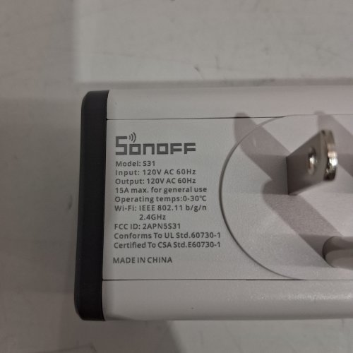 SONOFF WI-FI SMART PLUG - 120 V - 15A MAX - WHITE (MODEL: S31) image 2
