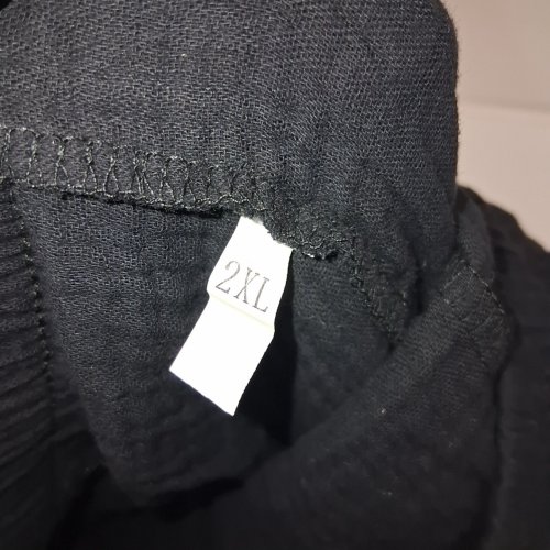 WOMEN'S LIGHT WEIGHT LINEN SHORTS - EXTRA LARGE - BLACK image 2