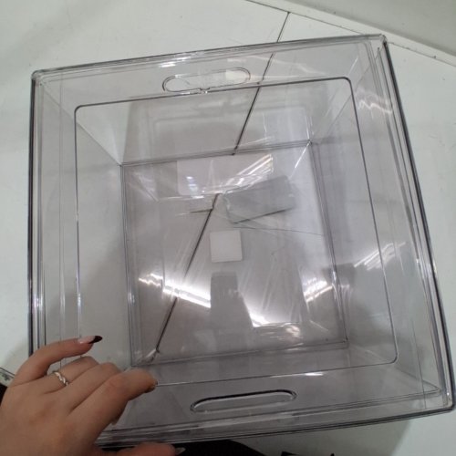 BRIGHTROOM ACRYLIC 1 SLIDE DRAWER STACKABLE STORAGE BIN - 12 9/16" X 12 3/16" X 8 3/4" - CLEAR image 4