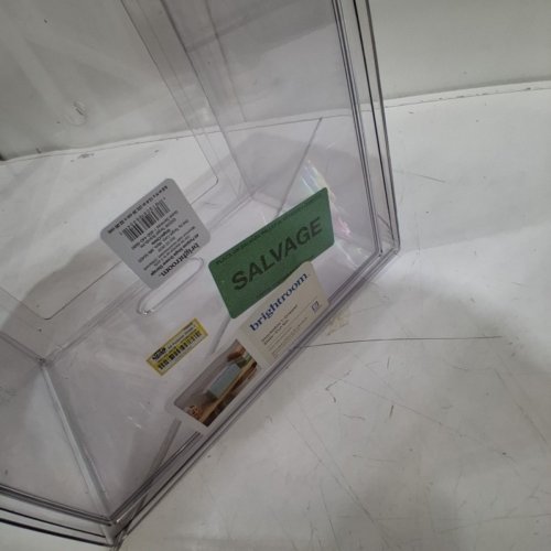 BRIGHTROOM ACRYLIC 1 SLIDE DRAWER STACKABLE STORAGE BIN - 12 9/16" X 12 3/16" X 8 3/4" - CLEAR image 5