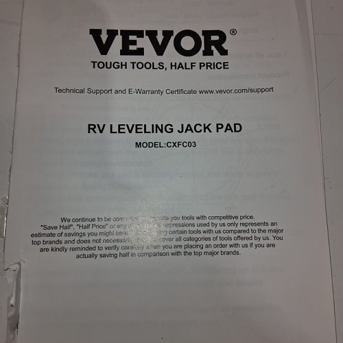 VEVOR RV LEVELING PADS - 9" - BLACK - (MODEL: CXFC03-4) image 4