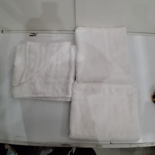 3PK GRANDEUR HOSPITALITY BATH TOWELS - 30" X 54" - WHITE (MODEL: 4500995) image 2