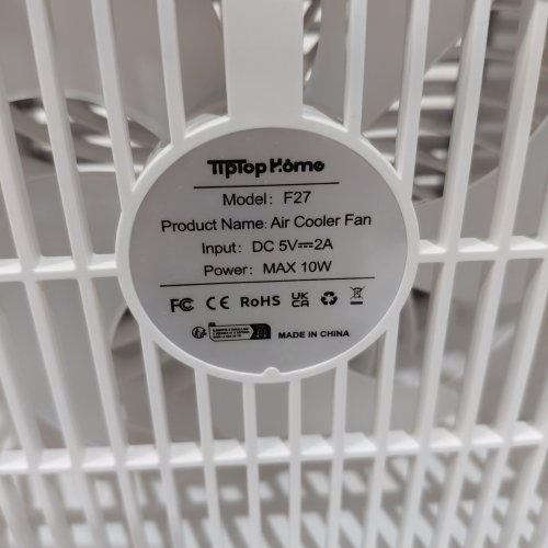 TIPTOP HOME PORTABLE AIR CONDITIONERS/ EVAPORATIVE AIR COOLER AC FAN - 3-SPEED - GREY / WHITE - (MODEL: F27) image 2