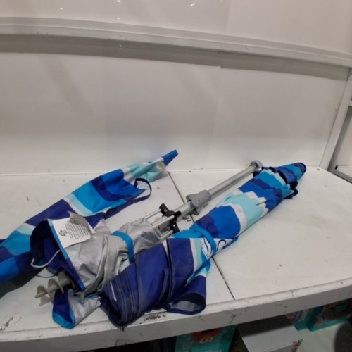 RIO BEACH UMBRELLA WITH ANCHOR - 7.5 FT - BLUE (MODEL: 1985294) image 2